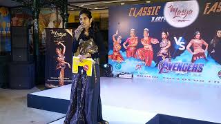 Mc Nandhini giving intro for Lasya Dance Academy Classical Dance Vs Fashion Show at Citicentre