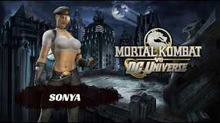 MK vs DC Universe - Sonya (Combos+Arcade Ladder)