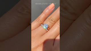 Round Cut Solitaire Style Moissanite Engagement Ring.#moissanitemagic #ringgoals #timelesselegance