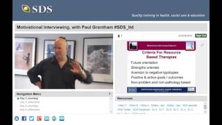 Resource Based Therapies with Paul Grantham: Introduction. SDS Seminars Ltd, UK