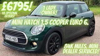 Mini Hatch 1.5 Cooper Euro 6. 1 Lady Owner. Mini Service History!