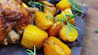 Baked Golden Beetroot with Rosemary