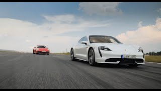 PORSCHE TAYCAN против 911 + гоночный трек! Тест-драйв и обзор электросуперкара Порше Тайкан Турбо