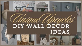 6 UNIQUE UPCYCLE WALL DECOR Ideas ~ Thrift Store Flips & Scrap Wood DIYs