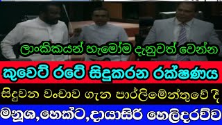 කුවේට් රටේදී සිදුවෙන ආරක්ෂණයේ හෙලුව පාර්ලිමේන්තුවේදී හෙළි වෙයි/කුවේට් පුවත්