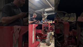 Rebuilding an old diesel tractor. The sound is amazing!!