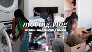 MOVING VLOG #4: moving struggles, getting my car back, furniture shopping, office set up & more!