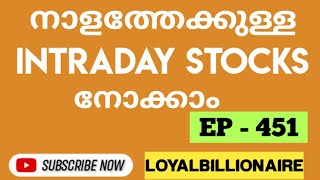 Daily Best Intraday stocks (09 August 2024) Stocks to trade Tomorrow|Malayalam|Loyalbillionaire