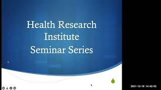 HRI Seminar Series Dec 16 2021| Dr. Margot Parkes