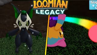 I CAUGHT GLEAMING DUSKIT & RAINBOW WISP SLUGLING! | Loomian Legacy Roblox