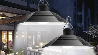 lampe solaire suspendues pour exterieur et l'intérieur, LAMPE LUSTRE LED À CHARGE SOLAIRE DE BONNE