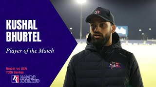 Player of the Match Kushal Bhurtel after series win over USA | प्लेयर अफ द म्याच कुशल भुर्तेल