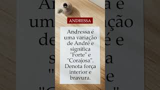 Significado do nome Andressa - Origem do Nome #shorts