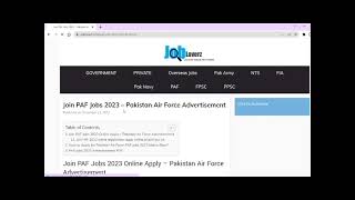 PAF Latest Jobs Pakistan Airforce New Jobs PAF Today Jobs Pakistan Today Govt Jobs Apply Online 2023