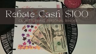 Cash Stuffing Rebate Money $100