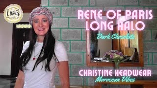 Rene of Paris Long Halo Dark Chocolate & Christine Headwear Sapphire Boho Set (Moroccan Vibes)