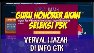 Info GTK Verval Ijazah, Siap2 Guru Honor akan Seleksi P3K