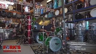 Ludwig Vistalite 3pc Drum Kit - "Green"