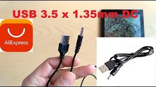 Кабель питания USB 3.5mm Jack x 1.35mm 5v DC / с AliExpress