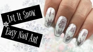 Let It Snow - Easy Nail Art Tutorial