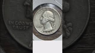 1954-D WASHINGTON QUARTER 25C US #coin #collection #shorts