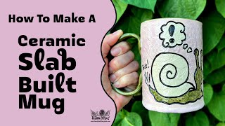 How to make a Ceramic Slab Built Mug - Learning Ceramics and Pottery for Beginners