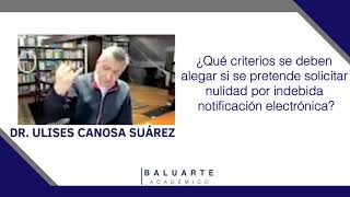 ¿Qué criterios se debe alegar si pretende solicitar nulidad por indebida notificación electrónica?