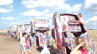 Laura at Cadillac Ranch, Amarillo TX