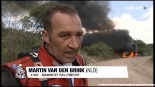 Dakar 2016 - Truck on fire