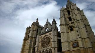 Gothic Cathedral of León, Spain, Timelapse.