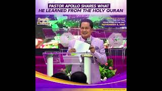 Pastor Apollo shares what he learned from the Holy Quran