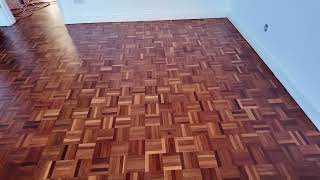 Sapele Teak, Mahogany Mosaic Five Finger wood floor restoration sanding & Sealing Scunthorpe, Brigg,