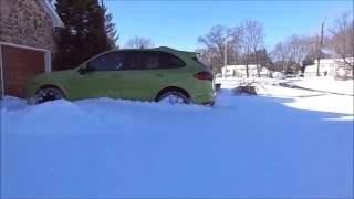 how good is  Porsche Cayenne GTS in the deep snow