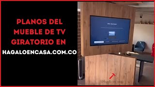 Quieres los Planos del Mueble de TV Giratorio? Encuéntralos en hagaloencasa.com.co 📺