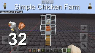 Minecraft Bedrock Tutorials(32) - How to build a Simple Chicken Farm