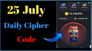 25 July Daily Cipher Hamster Kombat | New Cipher Code Hamster Kombat Today Free 1M Coins l 70sMentor