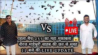 पहला मैच 255 का महा मुकाबला 😱 || नीरज माहेश्वरी साहब की छत से सुबह 11 बजे की LIVE UPDATE !!