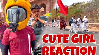 CUTE GIRL REACTIONS🤣🤯 Kml Vlogs Rj05 BHARATPUR moto vlog in bharatpur | @Kmlvlogger