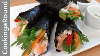 Smoked Salmon Hand Roll With Avocado And Cucumber Recipe