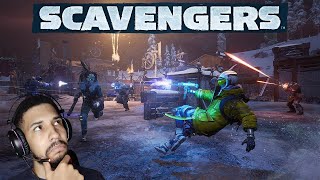 Jogando SCAVENGERS | Battle Royale de sobrevivência ao frio EXTREMO! Coletando recursos PT-BR