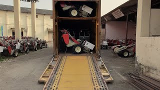 VST Shakti Power Tiller Unloading way from double  decker container to RSO. Part 4