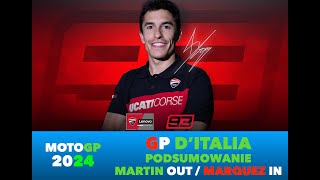 2024 - GP D'Italia  - podsumowanie - Martin OUT  Marquez IN