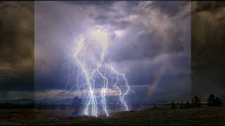 Meditation rain and thunder with assentation music 5 min power nap