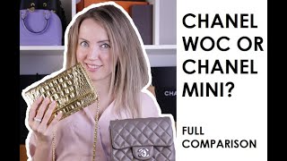 #chanelwoc #chanelminisquare Chanel WOC and Chanel Mini Caviar / Review & Size Comparison