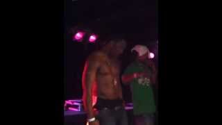 Q Dot Davis Shirtless on stage at a Show....