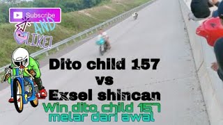 Dito child vs Exsel shincan Win dito child melar dari awal