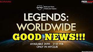 GOOD NEWS!!!  NEW LEGENDS TOMORROW!! - PES 2019 MOBILE