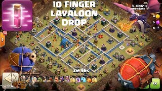 New 10 Finger Lavaloon Attack Strategy 2018 | Multi Finger Lavaloon attack TH12 | RIP TH12