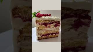 Шикарный Торт 🍰 с Малиной и Безе |  ОЧЕНЬ ВКУСНЫЙ ДОМАШНИЙ ТОРТ | Homemade Cake 🎂with Raspberries