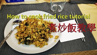 How to cook fried rice tutorial| cooking tutorial | 煮炒飯教學| 台灣|